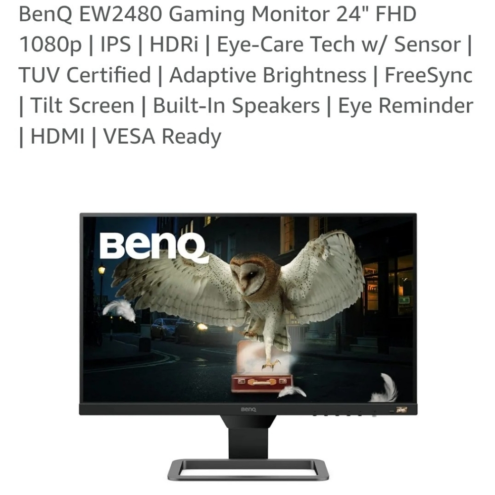 BENQ 24 (60.5 cm) HDMI Black Office Monitor with Flicker-Free Technology
